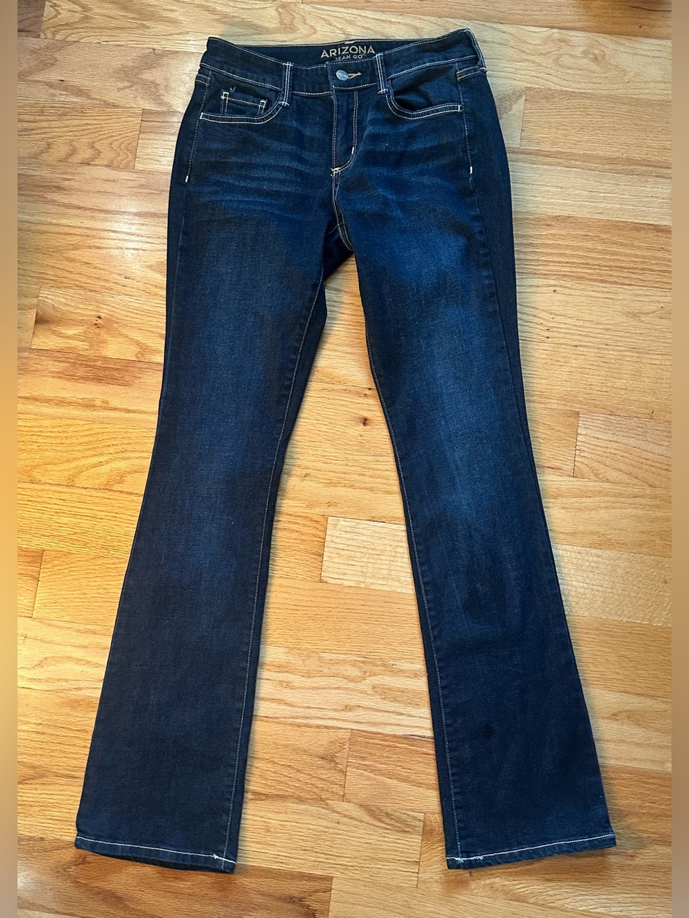 Arizona Jean Company Dark Indigo Low Rise Boot Cut Jeans
